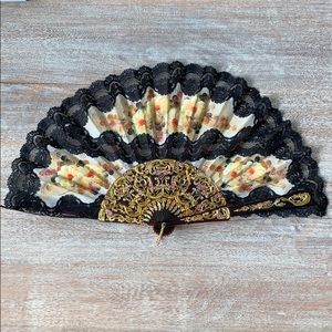 Vintage Hand-Painted Fan